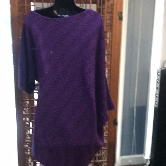 Ashley Stewart asymmetric knit sweater. Size 14/16 - Picture 4 of 6